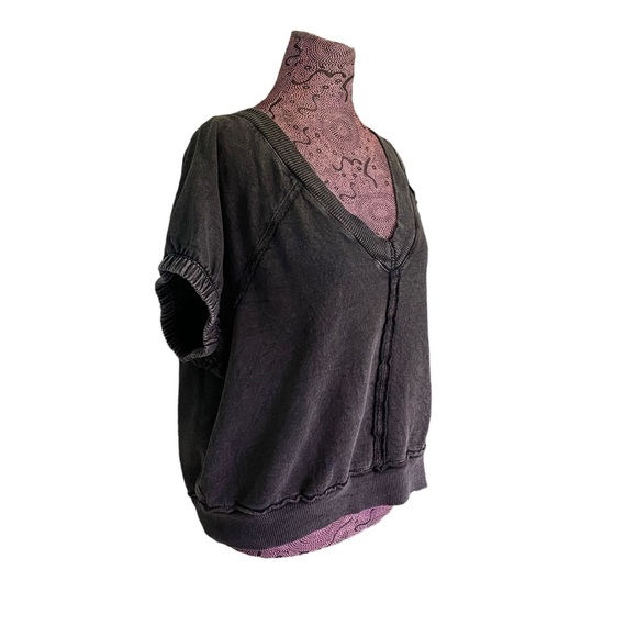 Pilcro Anthropologie Sz L Gray Lounge Top - Picture 2 of 4